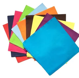 120 ct 100% Cotton Solid Color Bandana - By Case