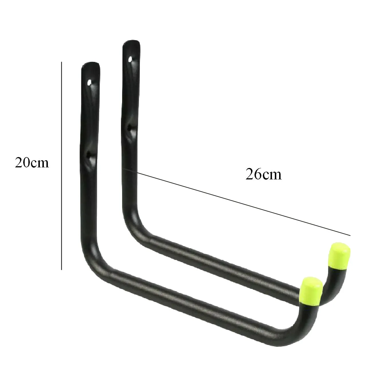 2 x Heavy Duty 26cm Storage Hooks Wall Mounted