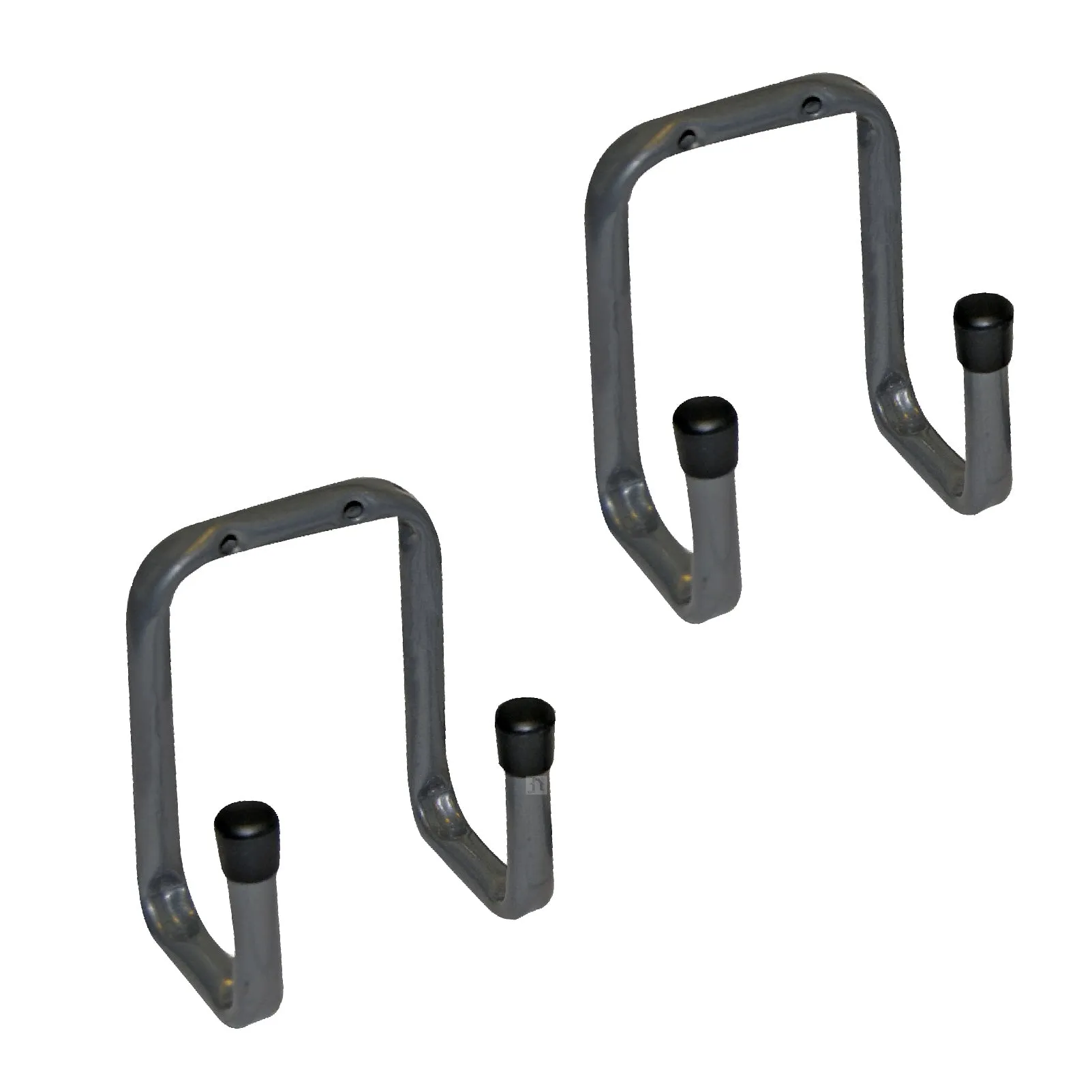 2 x Wall Mounted 70mm Tool / Bike Double Storage Hooks