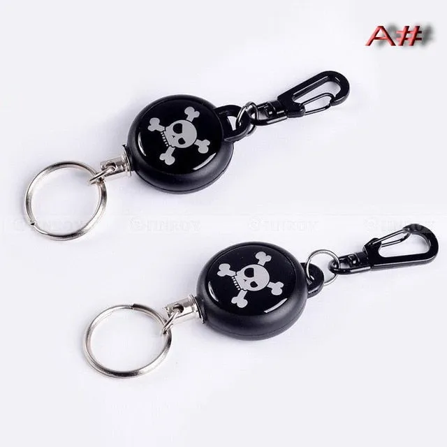 2Pcs EDC Outdoor Steel Rope Burglar Keychain