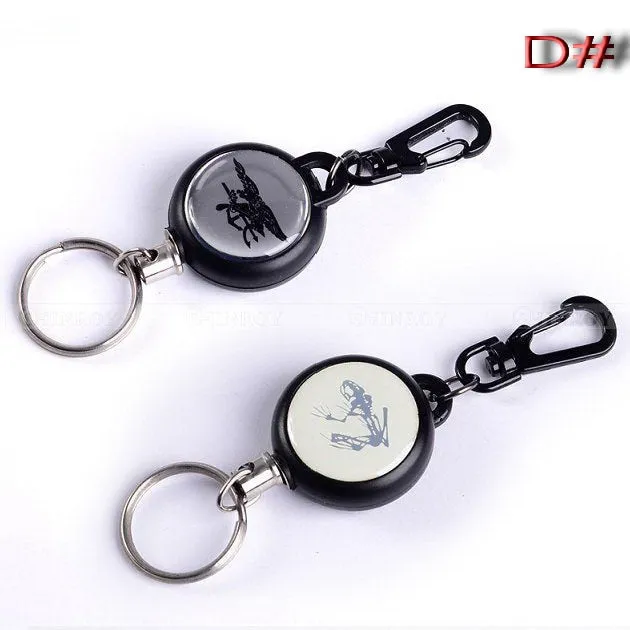 2Pcs EDC Outdoor Steel Rope Burglar Keychain