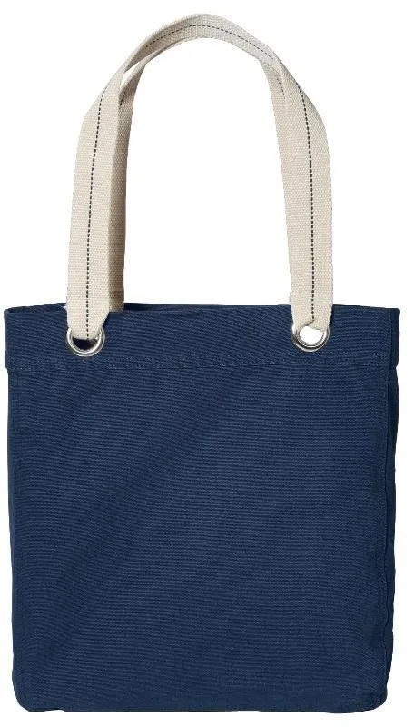 48 ct Colorful Cotton Canvas Allie Tote Bag with Interior Lining - By Case