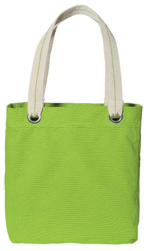 48 ct Colorful Cotton Canvas Allie Tote Bag with Interior Lining - By Case