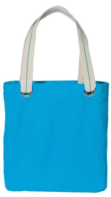 48 ct Colorful Cotton Canvas Allie Tote Bag with Interior Lining - By Case