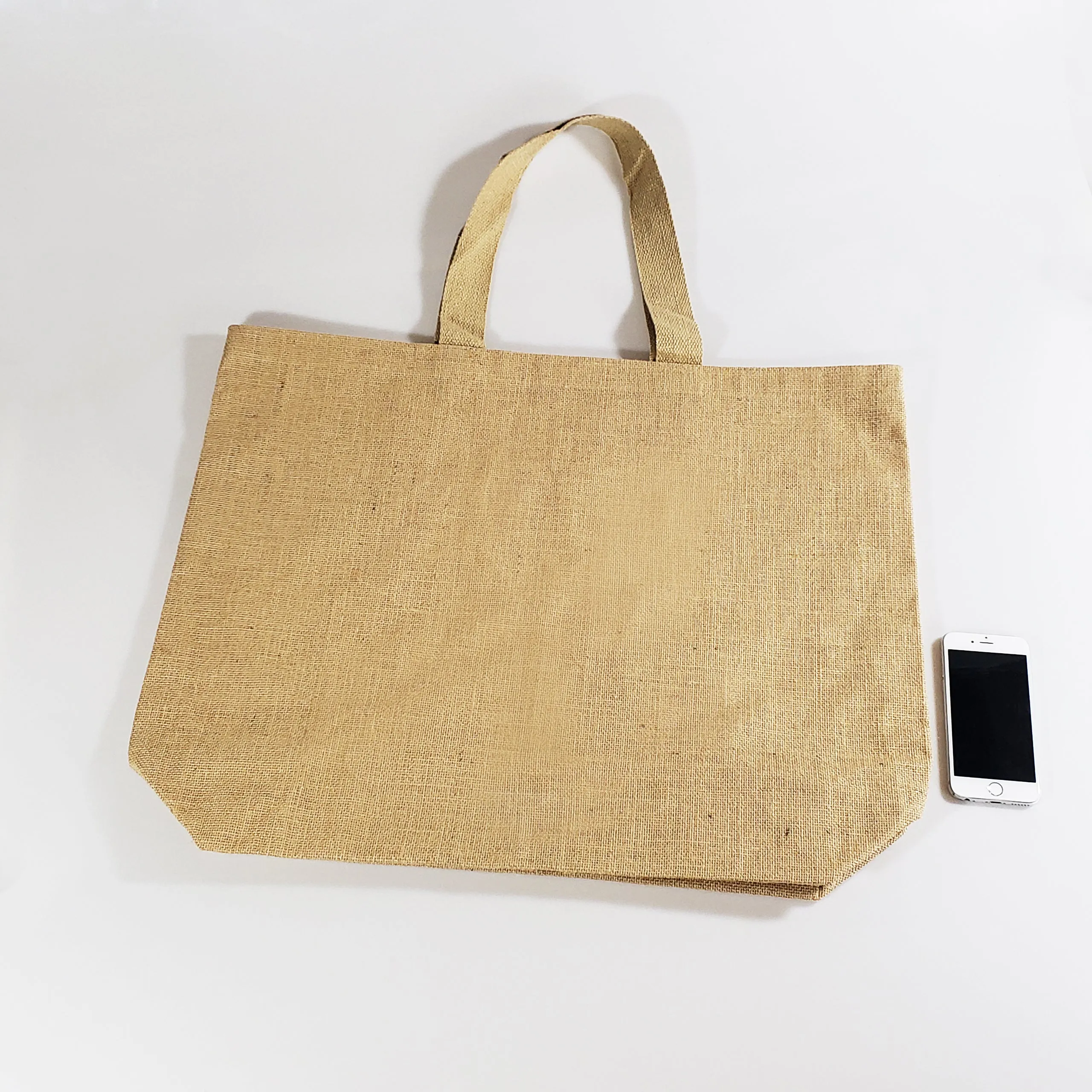 48 ct Oversize Jute Bags / Burlap Travel Totes - By Case