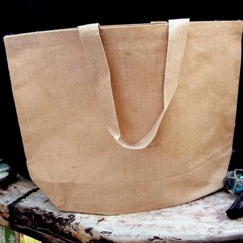 48 ct Oversize Jute Bags / Burlap Travel Totes - By Case