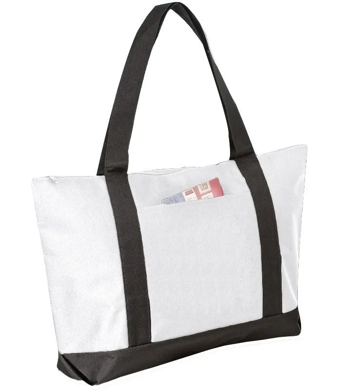 6 ct Polyester Beach Tote Bags with Zipper - By Bundle