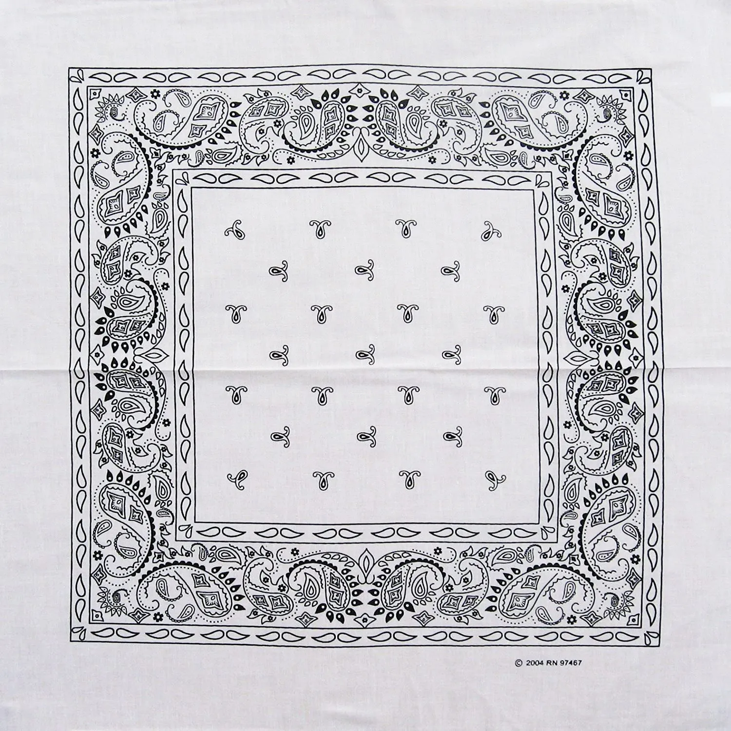 600 ct 100% Cotton Paisley Bandana - By Case