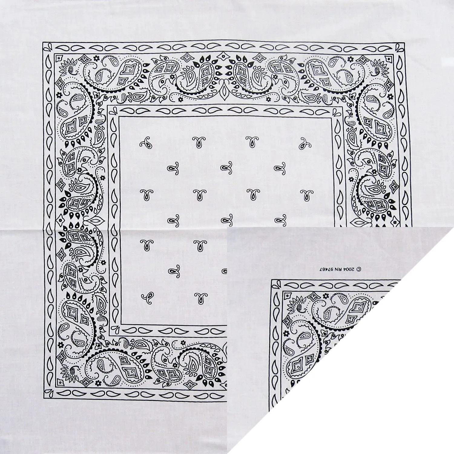 600 ct 100% Cotton Paisley Bandana - By Case