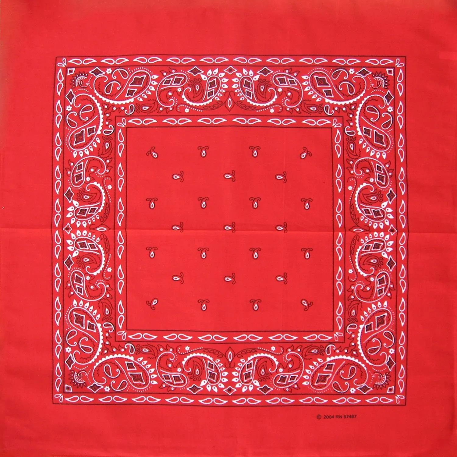 600 ct 100% Cotton Paisley Bandana - By Case