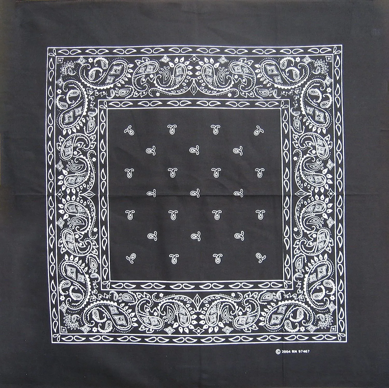 600 ct 100% Cotton Paisley Bandana - By Case