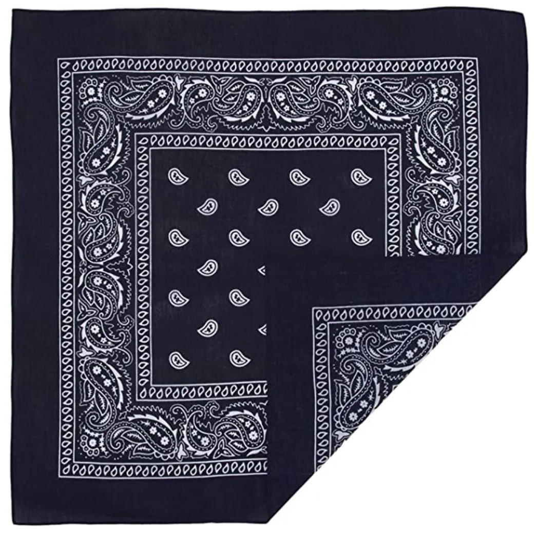 600 ct 100% Cotton Paisley Bandana - By Case