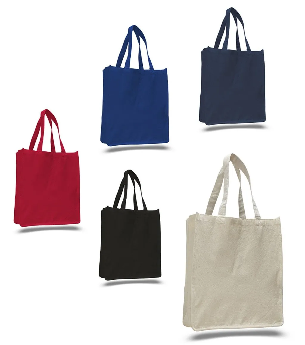 72 ct Jumbo Size Heavy Canvas Wide Shopper Tote Bag - By Case