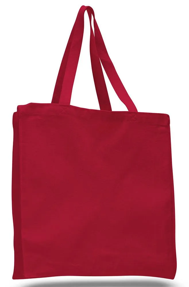 96 ct Heavy Canvas Wholesale Tote bags With Full Gusset - By Case