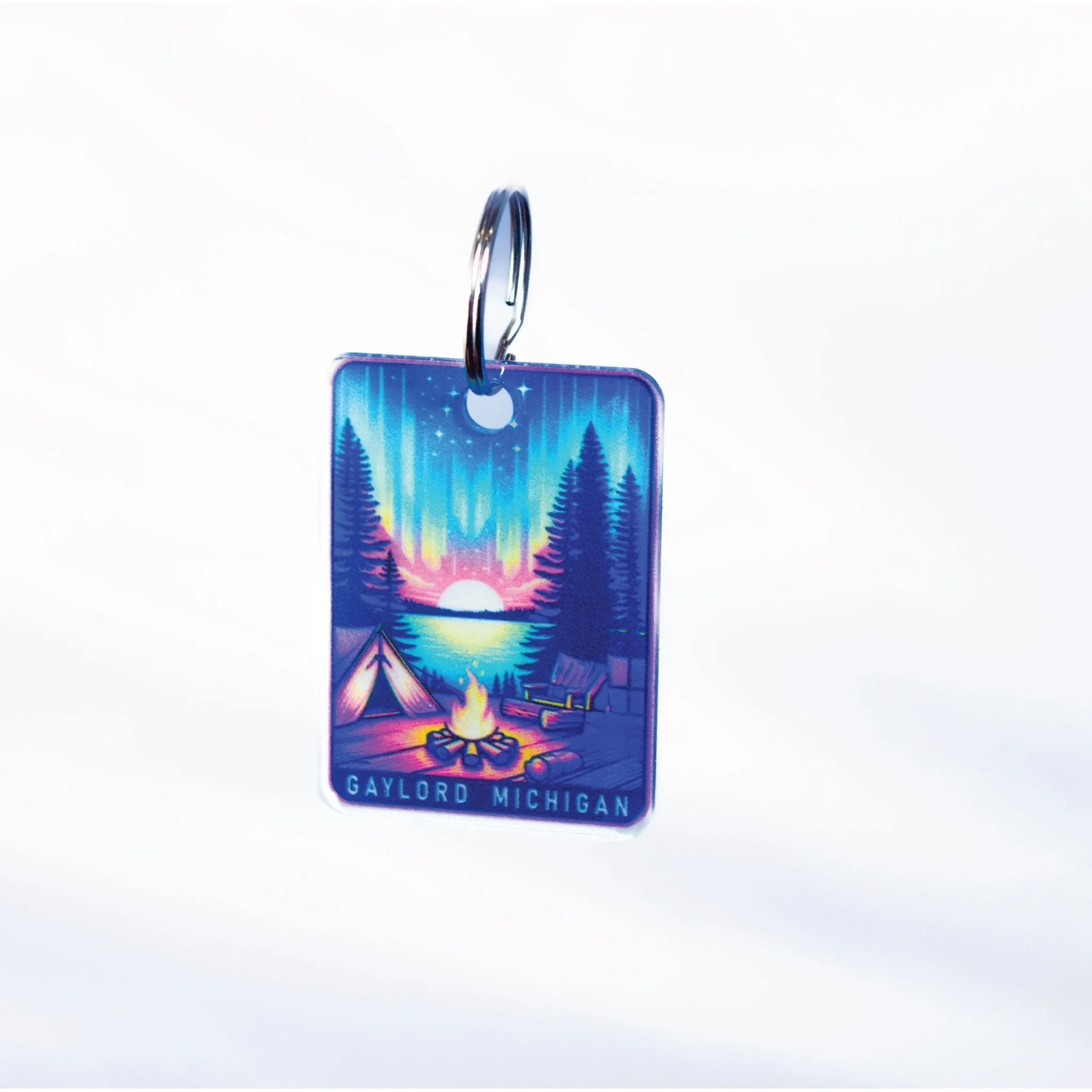 Acrylic Gaylord, Michigan key chain