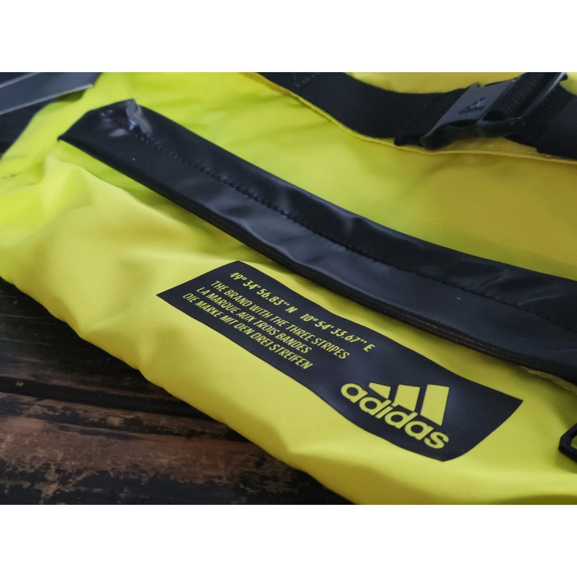 Adidas Hiking Trail Neon Yellow ID Waistbag Crossbody 7"x15" Fanny Bag