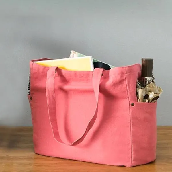 Affordable Washed Canvas Tote Bag