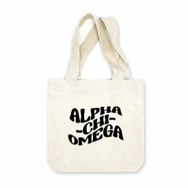 Alpha Chi Omega Mod Sorority Name Mini Tote Gift Bag