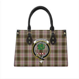 Anderson Dress Tartan Leather Bag with Family Crest