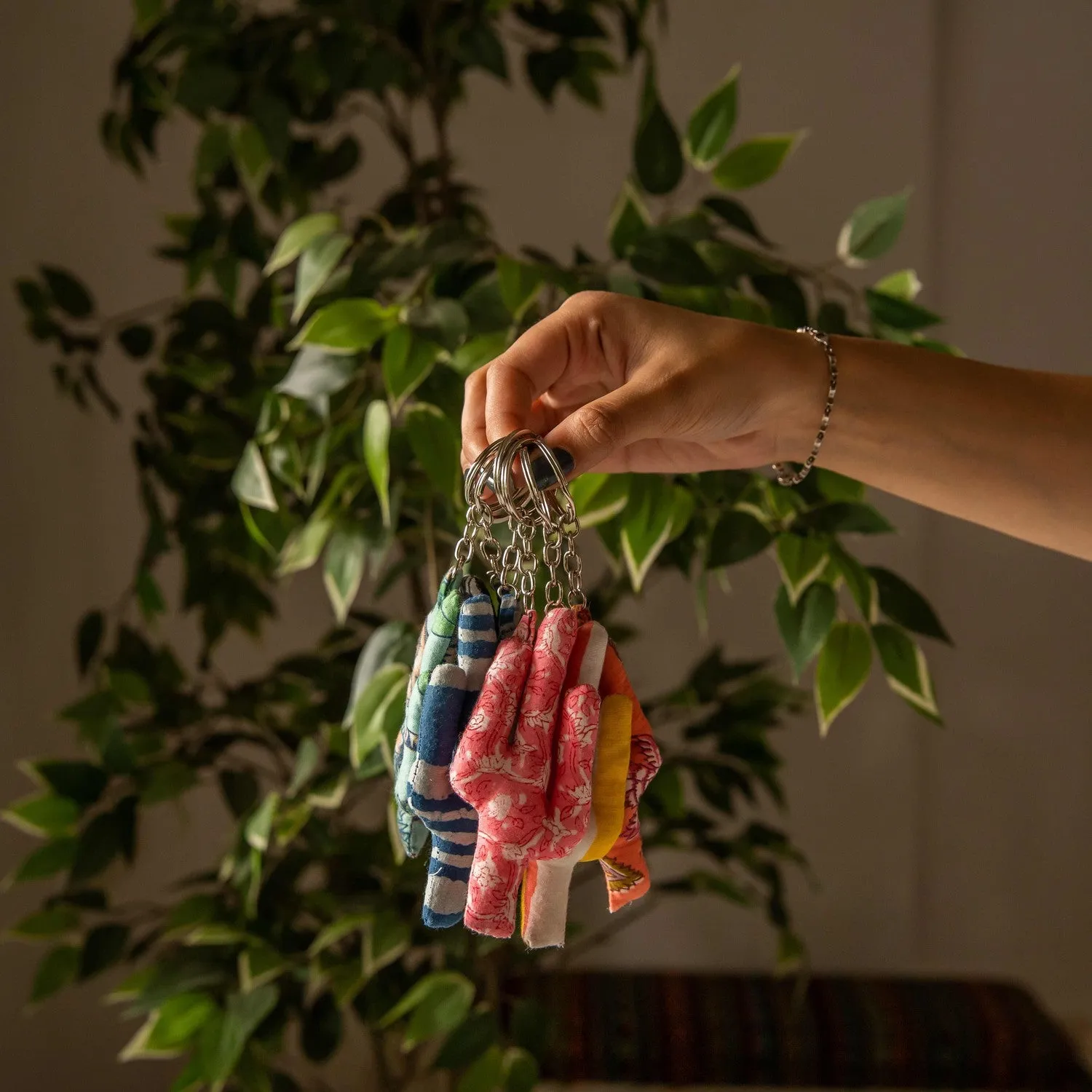 Assorted Colorful Cactus Keychains