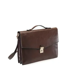 Barantani Double Compartment Flap Briefcase