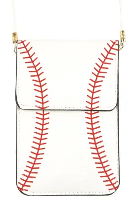 Baseball Cellphone Transparent Crossbody Bag - Pack of 6