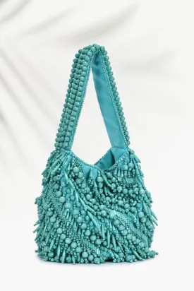 Beads Embellished Mini Bucket Bag