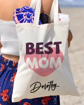 Best Mom Customizable Tote Bag - Mother's Tote Bags