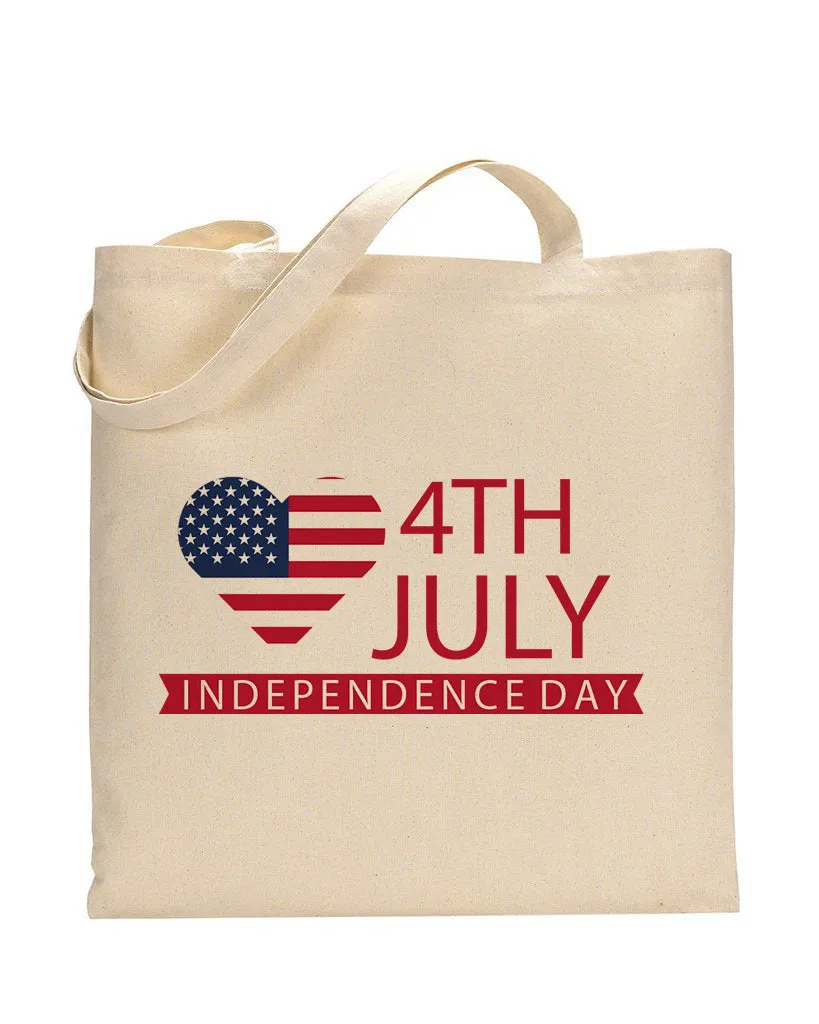 Big Hearth Tote Bag - 4th Of July Tote Bags