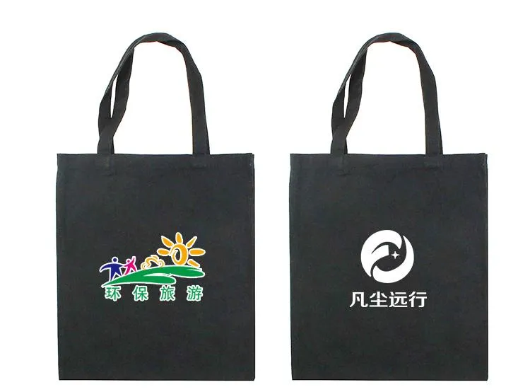 Black Canvas Tote Bag 35*42cm