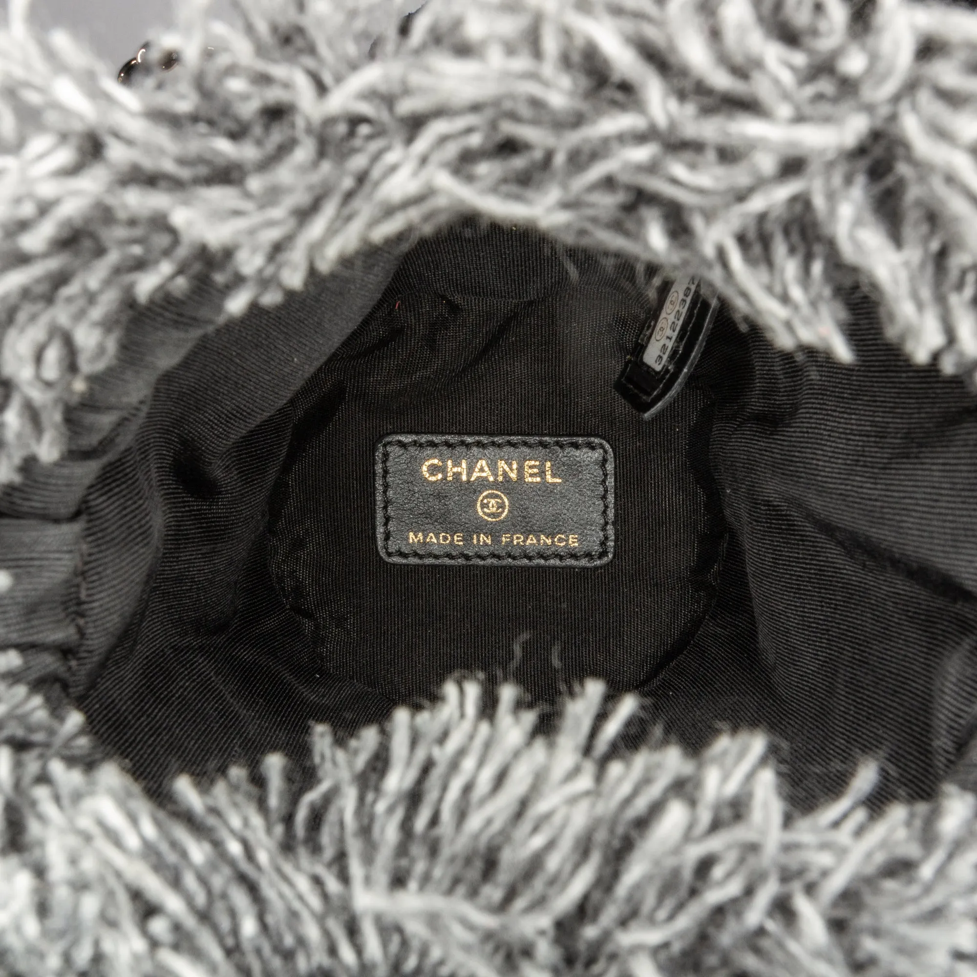 Black Chanel Mini Denim Mood Bucket with Chain