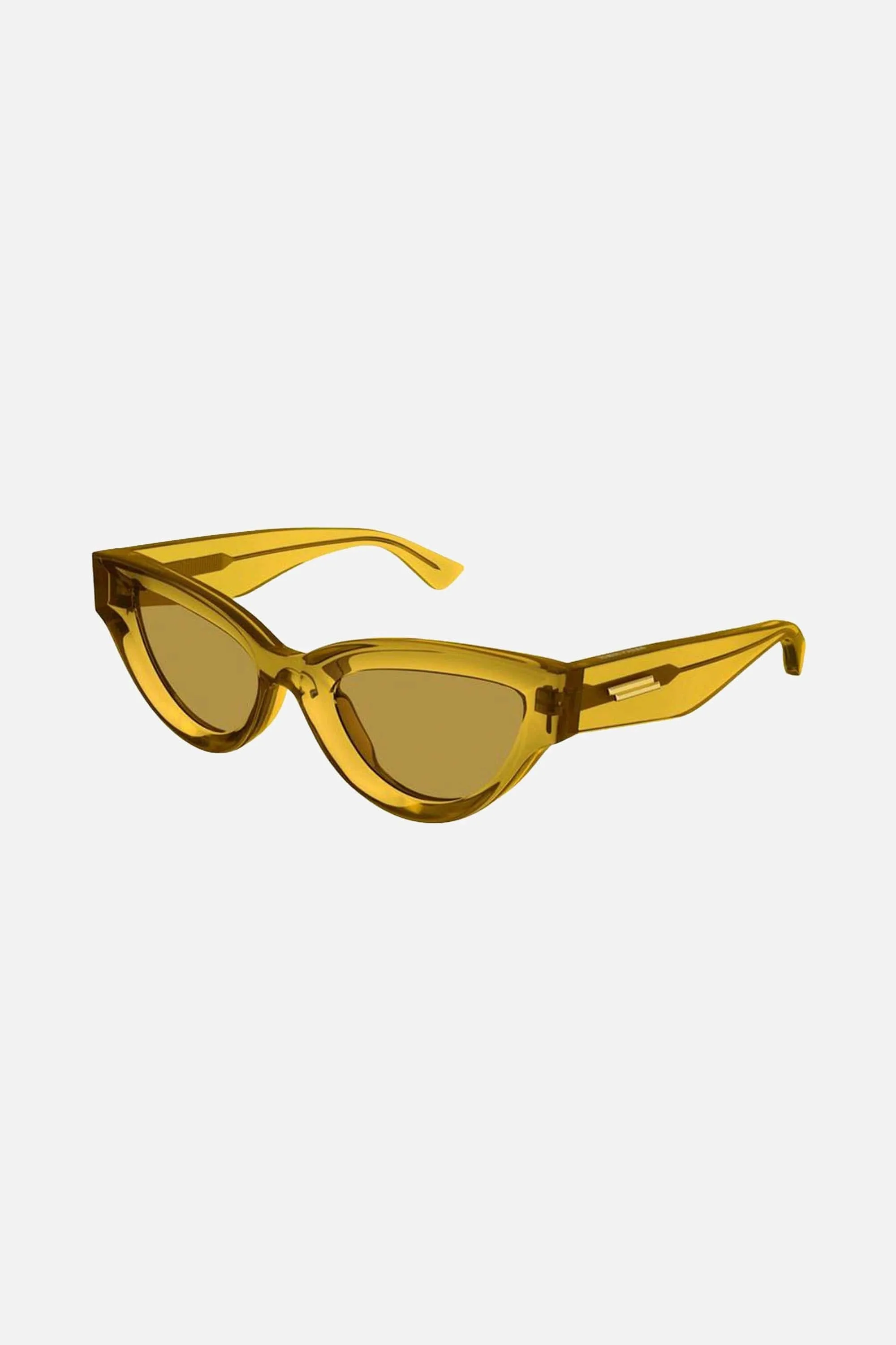 Bottega Veneta angular yellow sunglasses