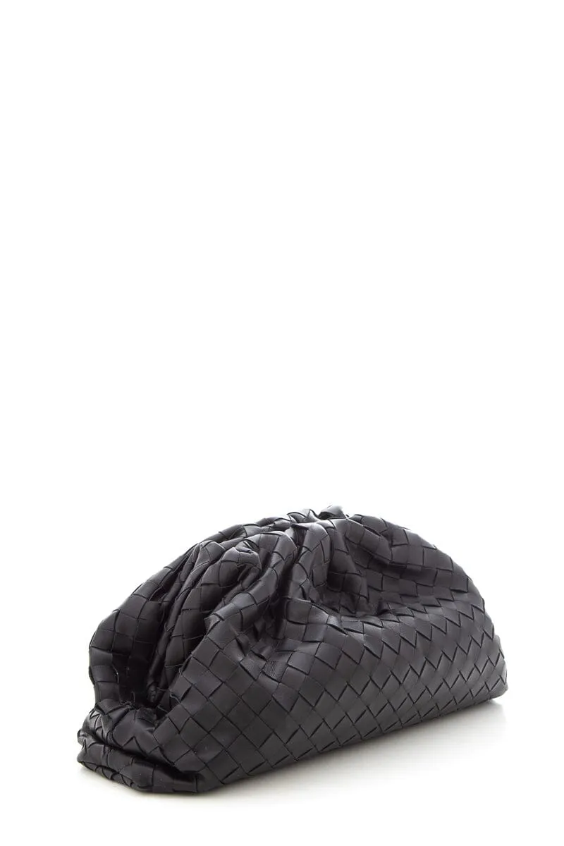 Bottega Veneta Black Intrecciato Oversized Clutch