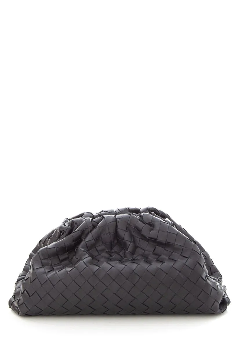 Bottega Veneta Black Intrecciato Oversized Clutch