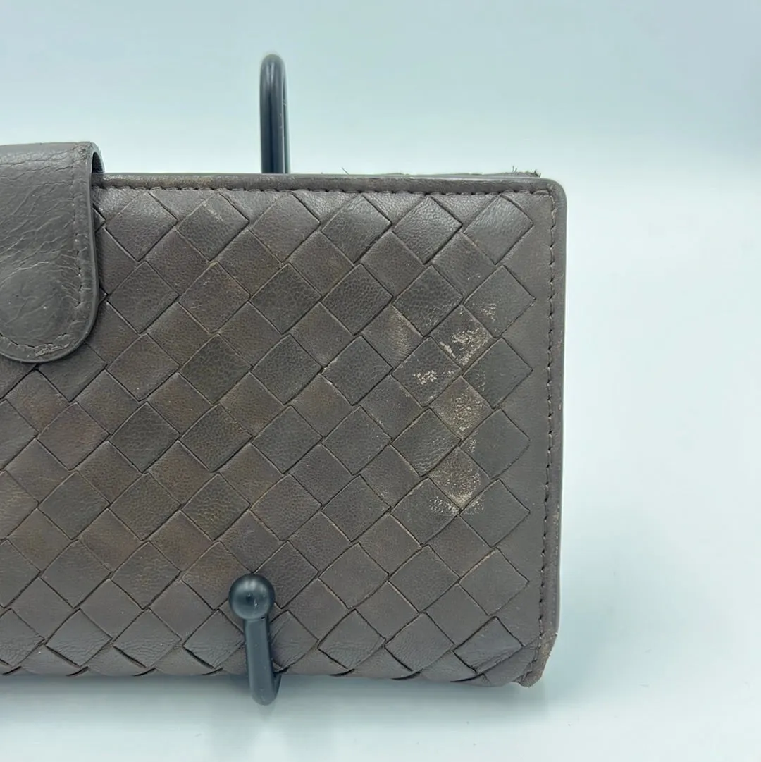 Bottega Veneta Intrecciato French Flap Continental Designer Wallet