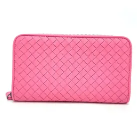 BOTTEGA VENETA INTRECCIATO LEATHER LONG ZIP WALLET