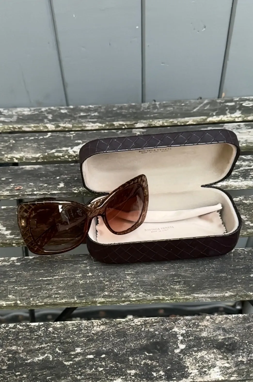 BOTTEGA VENETA Intrecciato Oversized Sunglasses