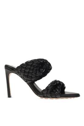 Bottega Veneta New Women's Shoes Intreccio Twist Weave In Black