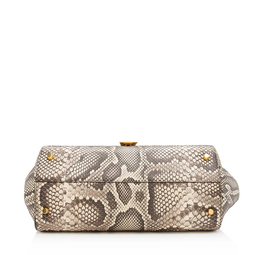 Bottega Veneta Python Angle Shoulder Bag (SHF-19145)