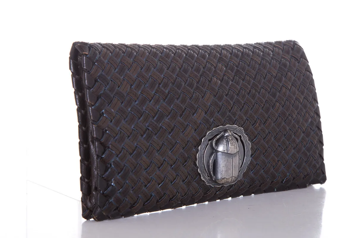 Bottega Veneta Vintage Black Scarab Beatle Clutch