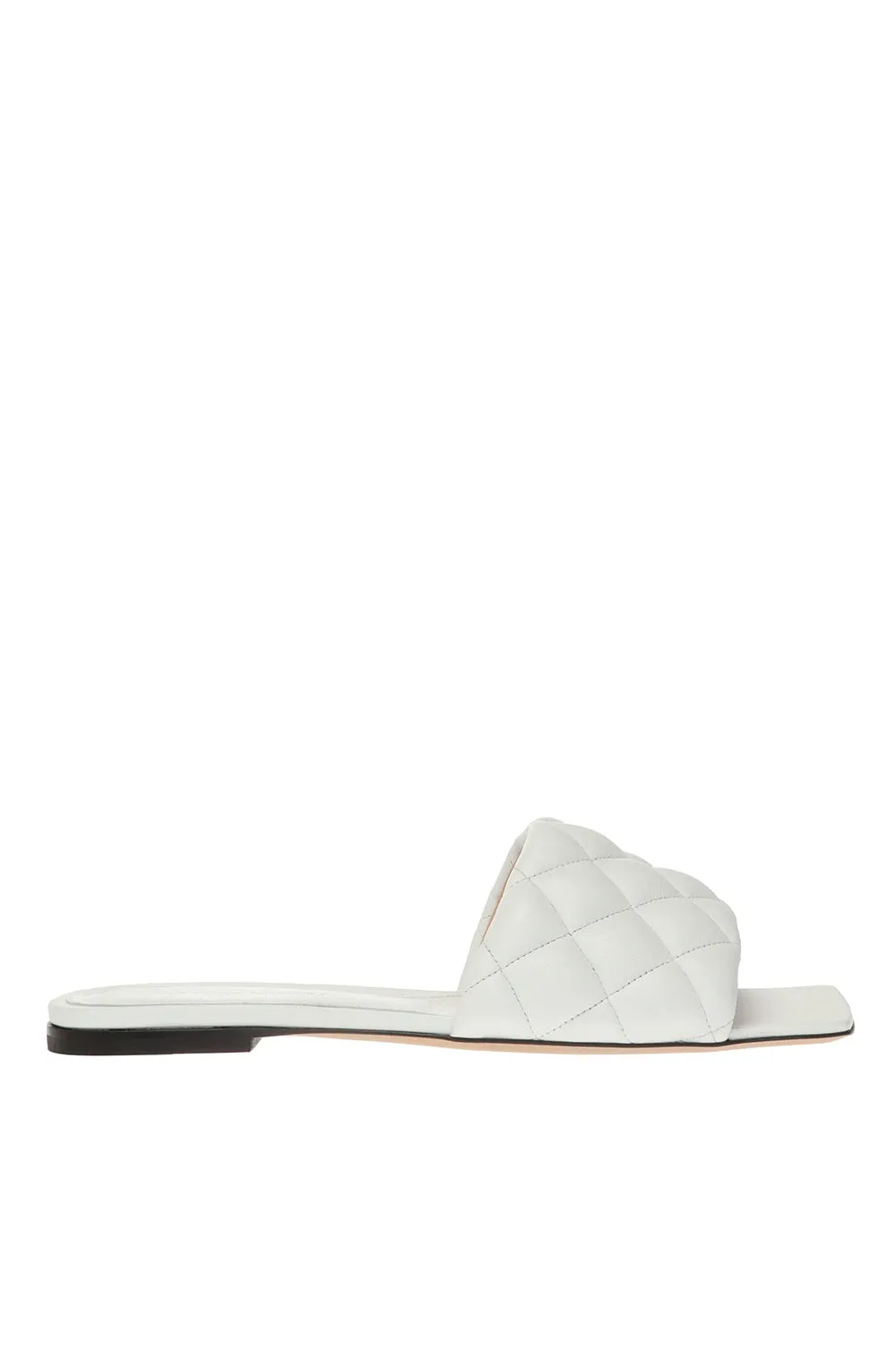 BOTTEGA VENETA WHITE INTRECCIATO NAPPA MULES