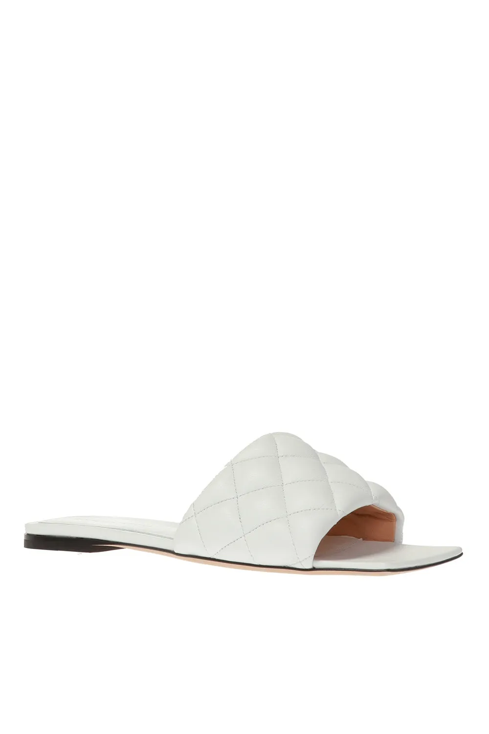 BOTTEGA VENETA WHITE INTRECCIATO NAPPA MULES