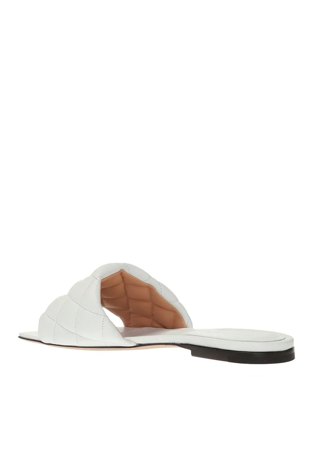 BOTTEGA VENETA WHITE INTRECCIATO NAPPA MULES