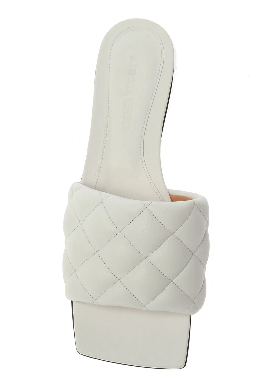 BOTTEGA VENETA WHITE INTRECCIATO NAPPA MULES