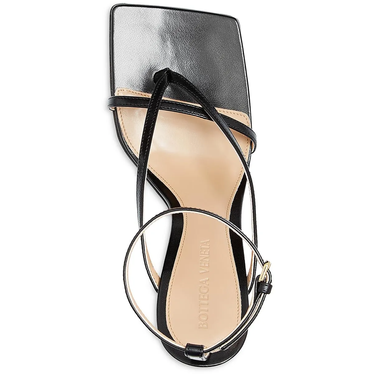 Bottega Veneta Womens Metallic Ankle Strap Heels