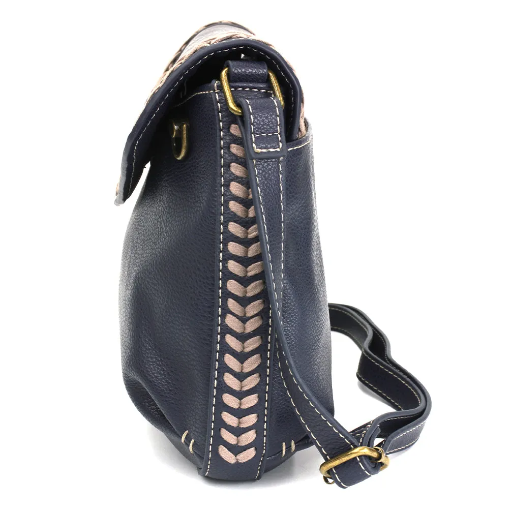 Braided Boho Crossbody - Navy