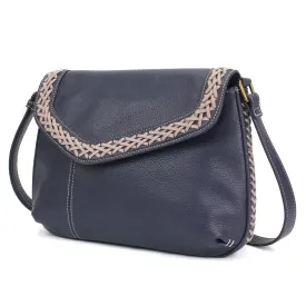 Braided Boho Crossbody - Navy