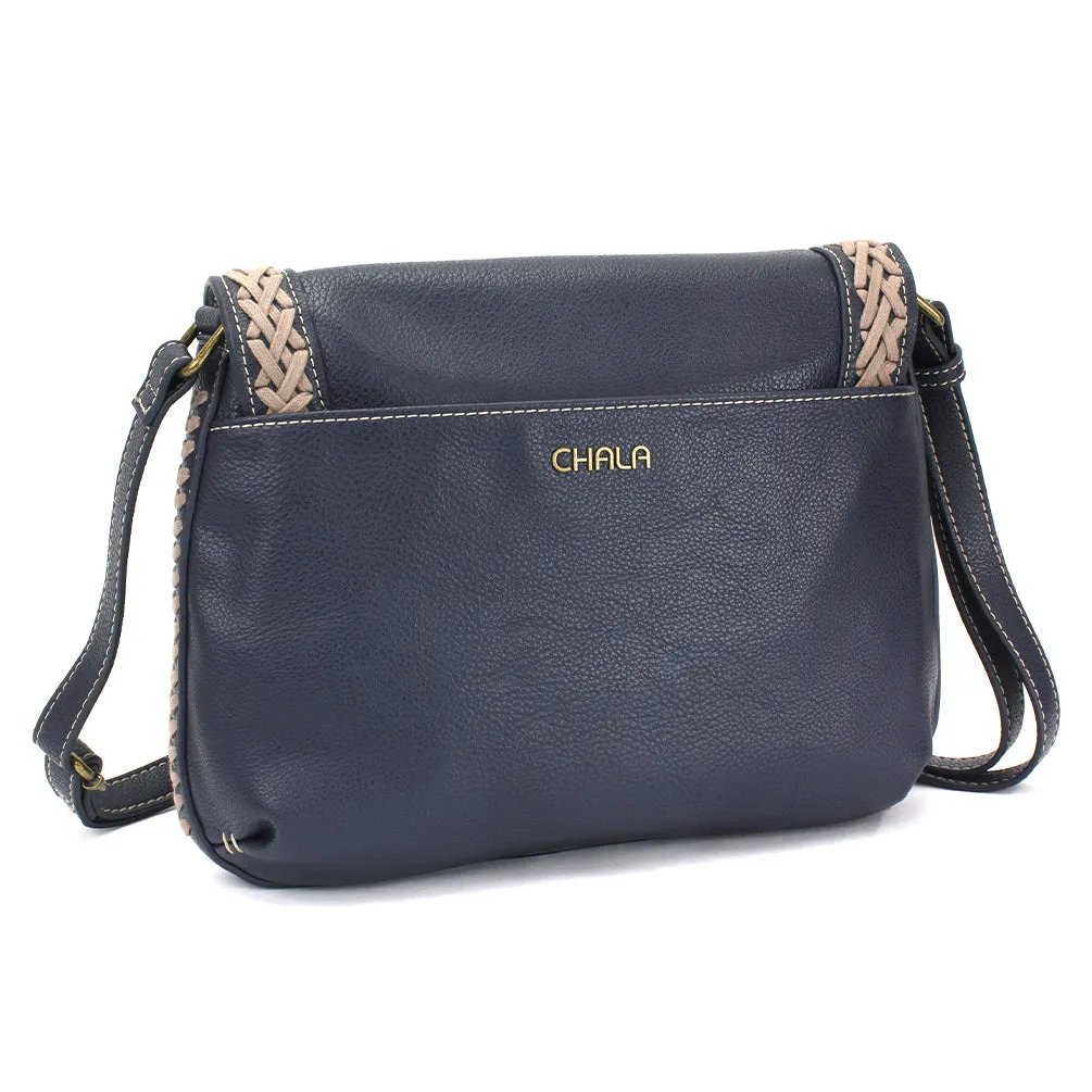 Braided Boho Crossbody - Navy