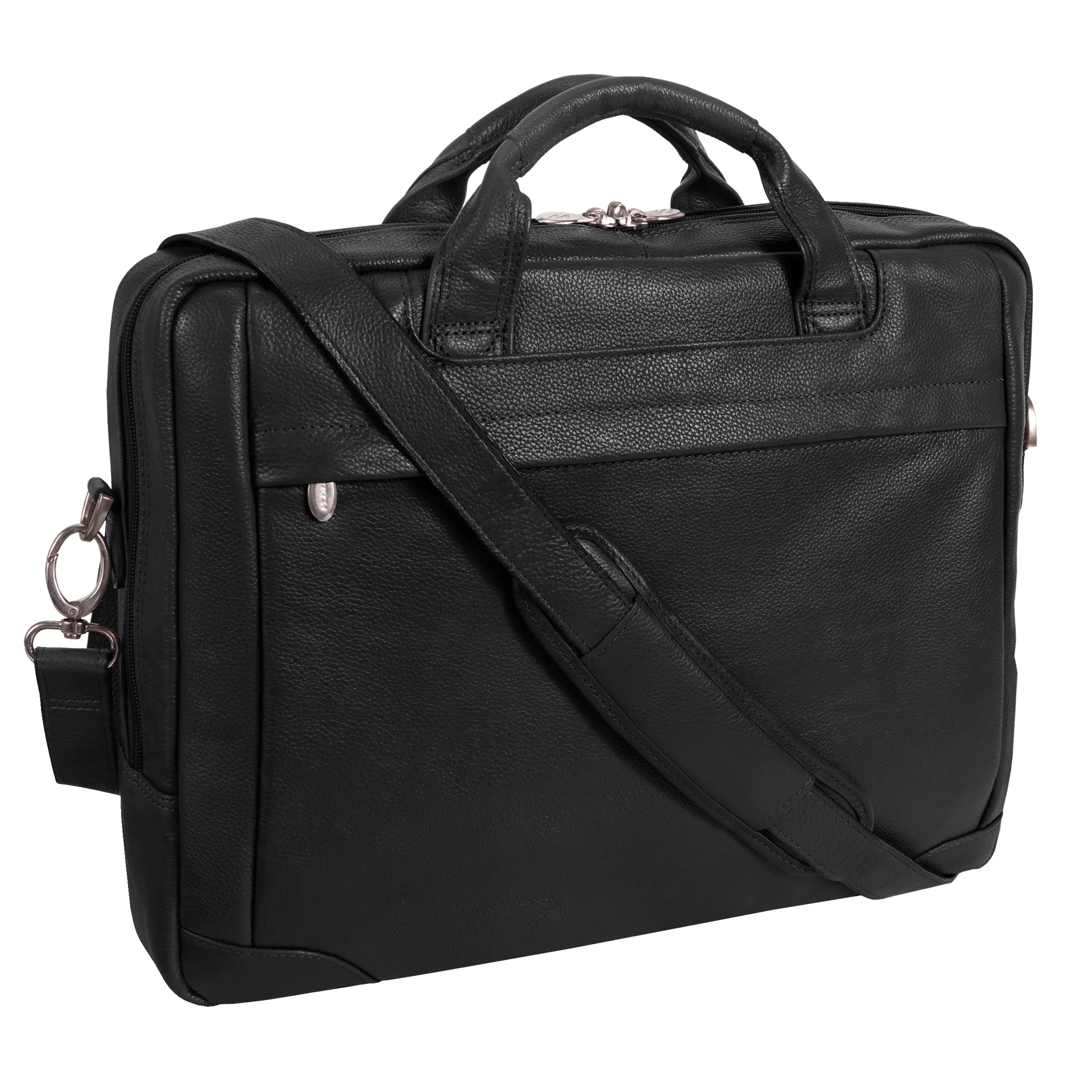 BRIDGEPORT | 17" Large Leather Laptop & Tablet Briefcase