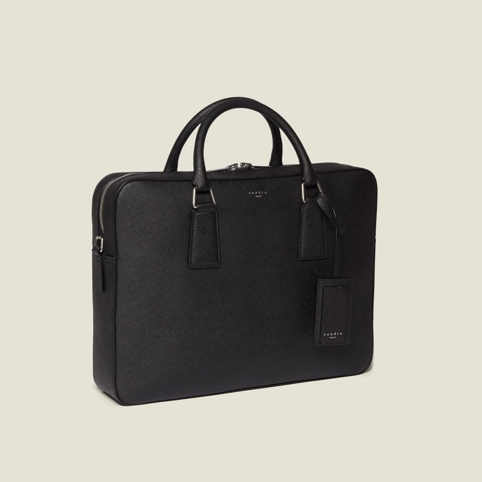 Briefcase en cuir saffiano